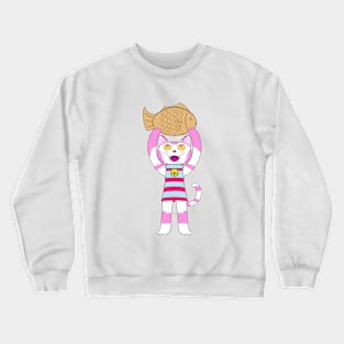 Chibi Cat w/ Taiyaki Cake 2 Crewneck Sweatshirt